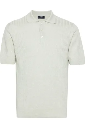 BARBA Polo nervuré en lin