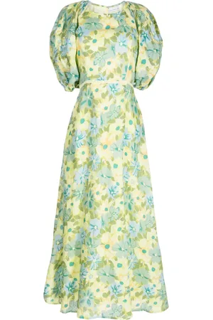 FAITHFULL THE BRAND Robe longue Valerina en lin à fleurs