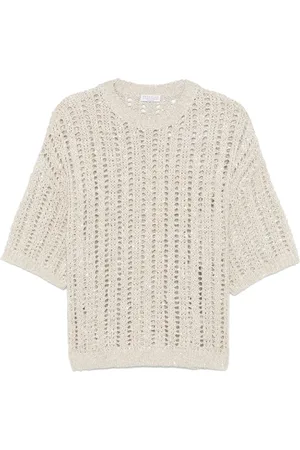 Brunello Cucinelli T-shirt à ornements de sequins