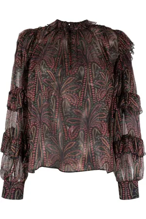Etro Blouse volantée à motif cachemire