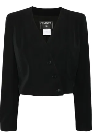 CHANEL Veste crop sans col (2000)