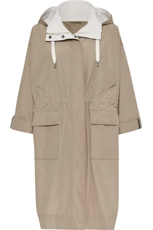 Brunello Cucinelli Parka à capuche à lien de resserrage
