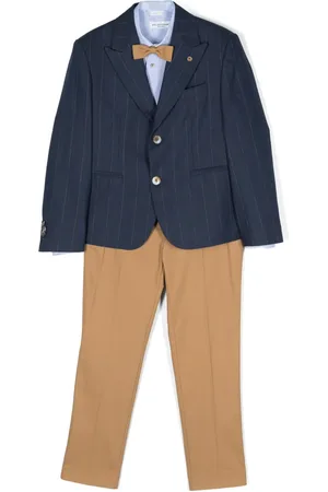 COLORICHIARI Costume boutonné à fines rayures