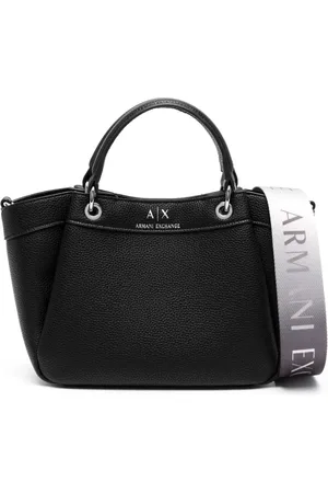Armani Exchange Sac cabas grainé à logo embossé