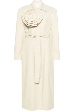 MAGDA BUTRYM Trench ceinturé à appliqué fleur