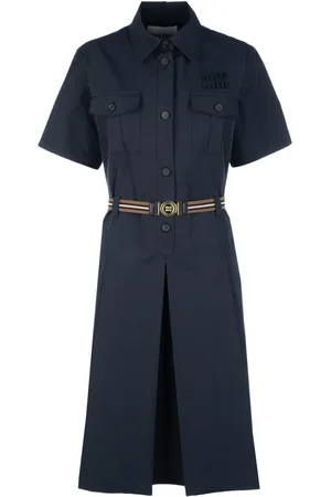 Miu Miu Robe-chemise à taille ceinturée