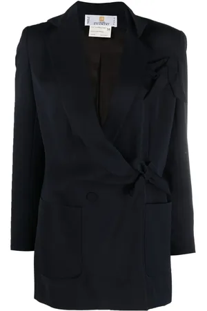 Givenchy Blazer croisé à détail de noeud (années 1990)