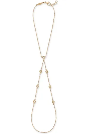 JACQUIE AICHE Bracelet Double Stem en 14ct pavé de diamants