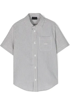 FAY Chemise rayée à logo brodé