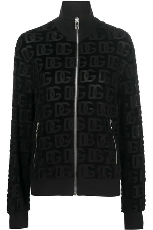 Dolce & Gabbana Sweat zippé à logo en jacquard