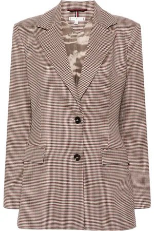 Tommy Hilfiger Blazer boutonné à motif pied-de-poule
