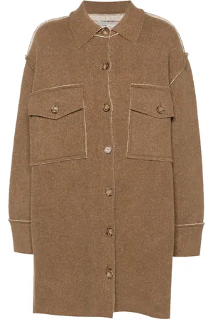Stella McCartney Cardigan mi-long à coutures apparentes