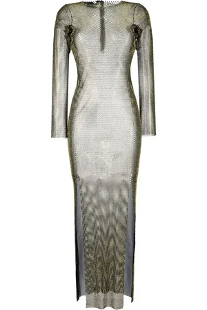 SANTA BRANDS Robe longue Diamonds en résille à strass