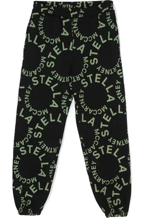 Stella McCartney Pantalon de jogging en coton à logo imprimé