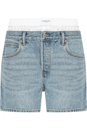Alexander Wang Short en jean à design superposé