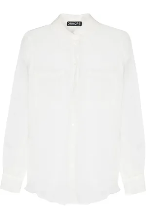 DRHOPE Chemise en soie à boutonnière
