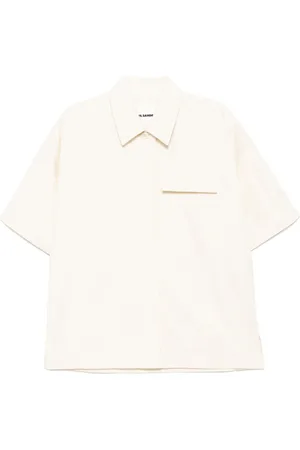 Jil Sander Veste boutonnée à col contrastant