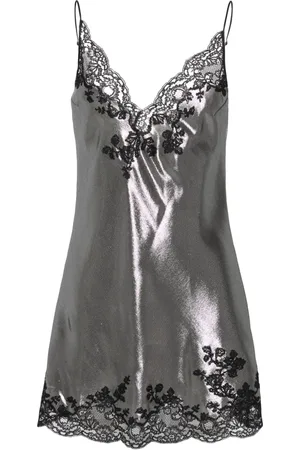 CARINE GILSON Robe-nuisette à bords en dentelle