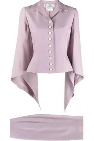 Givenchy Tailleur-jupe à design drapé (1990-2000)