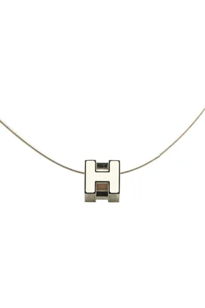Hermès Collier Cage dH Cube en plaqué palladium (2000-2024)