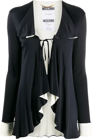 Moschino Cardigan asymétrique à fermeture nouée