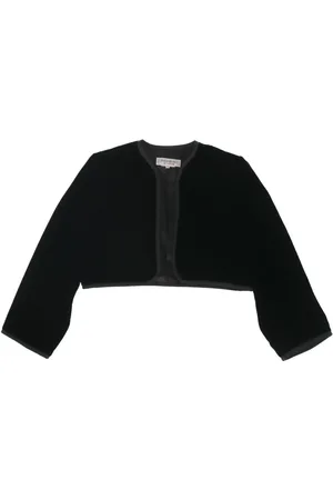 Saint Laurent Veste crop en velours (1980)
