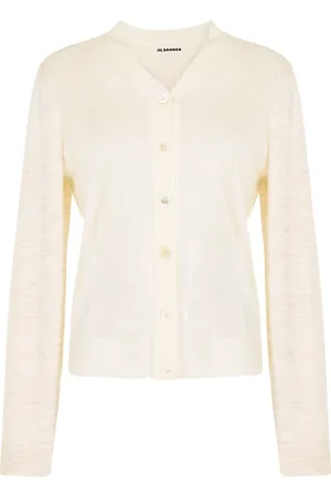 Jil Sander Cardigan à effet de transparence