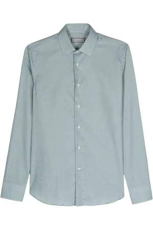 CANALI Chemise en coton à carreaux