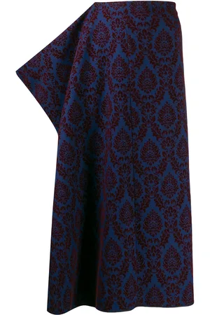 Comme des Garçons Jupe mi-longue à motif cachemire