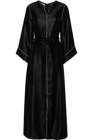 Baruni Robe longue Hosta à taille ceinturée
