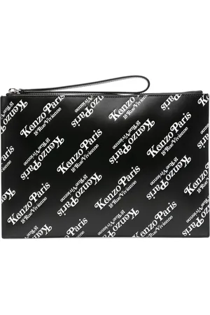 Kenzo Pochette en cuir à imprimé gram