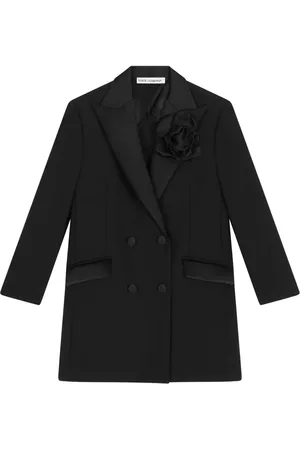 Dolce & Gabbana Manteau boutonné à appliques fleurs