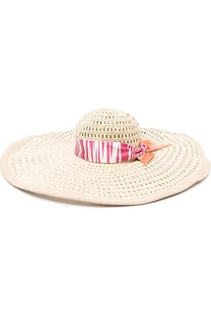 Missoni Chapeau tressé à détail de foulard