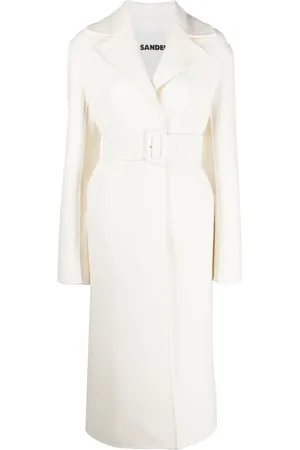 Jil Sander Manteau ceinturé à simple boutonnage