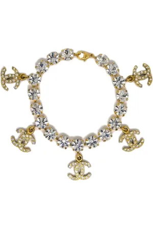 CHANEL Bracelet serti de cristaux à logo CC (1995)