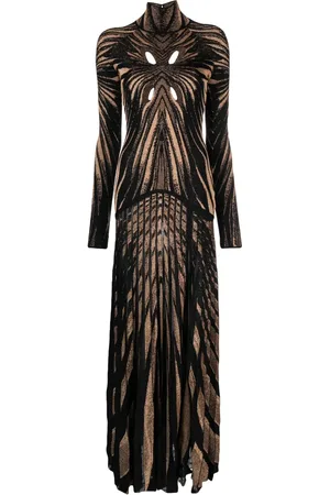 Roberto Cavalli Robe longue à découpes