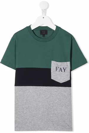 FAY T-shirt à design colour block