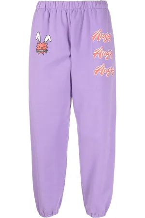 Natasha Zinko Pantalon de jogging à imprimé Angry