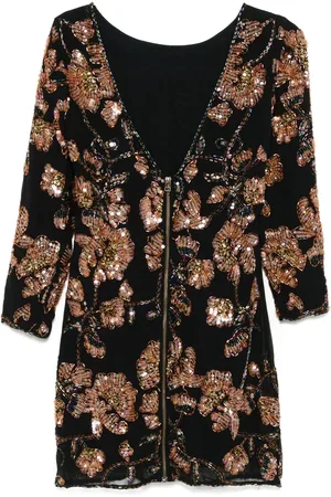 LOULOU Robe courte brodée de sequins
