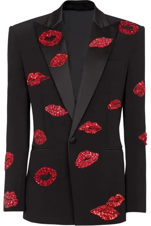 Balmain Veste à broderie baiser