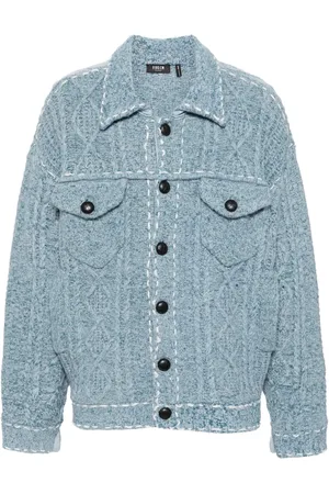 FIVE CM Cardigan en maille torsadée
