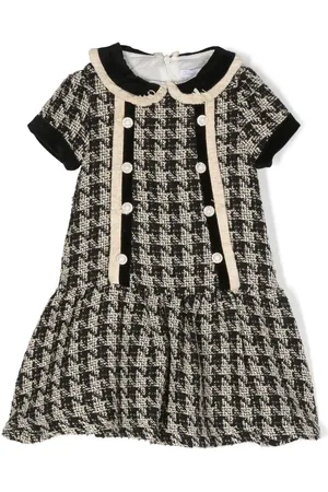 PATACHOU Robe en tweed à motif pied-de-poule