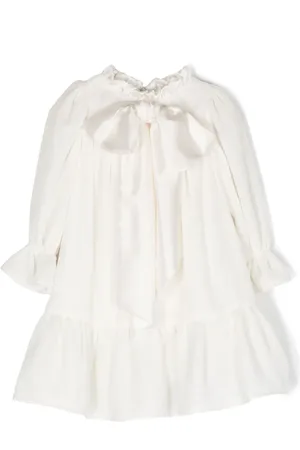 LA STUPENDERIA Robe en coton à détail de nœud