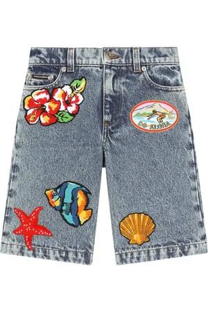 Dolce & Gabbana Short en jean à détails de patch