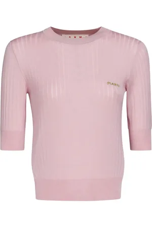 Marni Pull en laine nervuré à logo brodé