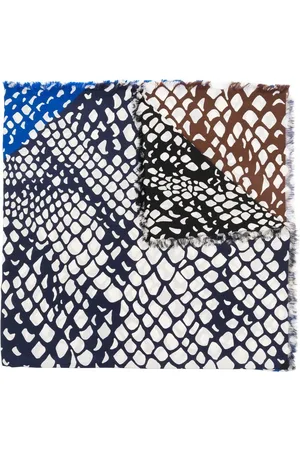 Saint Laurent Foulard en soie à imprimé abstrait (années 1980)