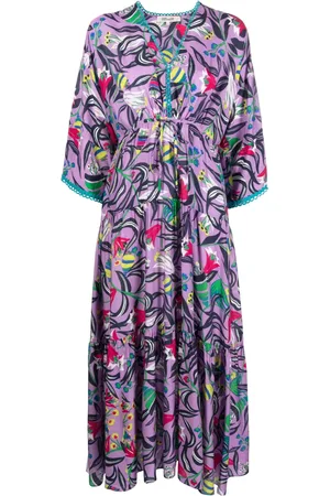 Diane von Furstenberg Robe mi-longue à imprimé graphique