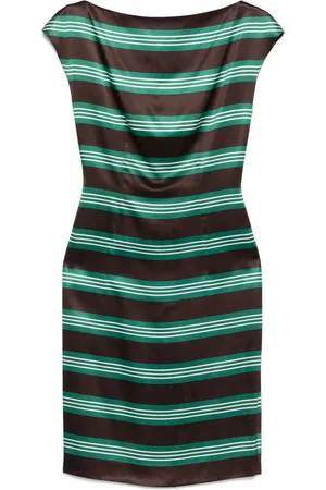 Prada Robe mi-longue à rayures