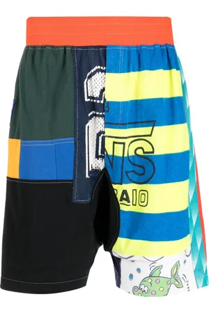 AMEN Short de sport à design patchwork