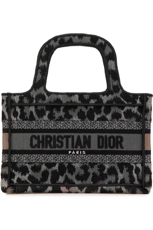 Dior Mini sac à main Mizza Leopard Book Tote en toile brodée (2021)